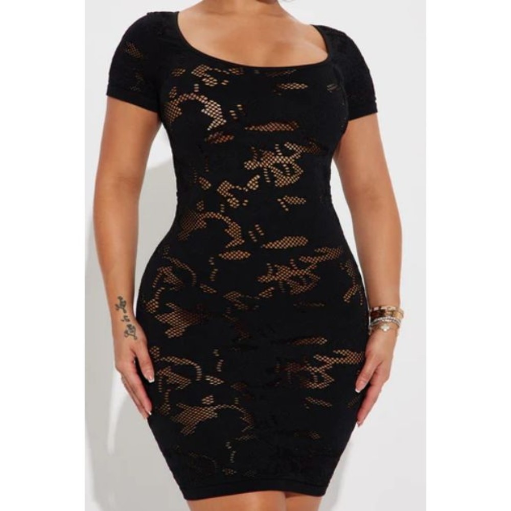Fashion Nova In Season Mini Dress - Black  Size S/M